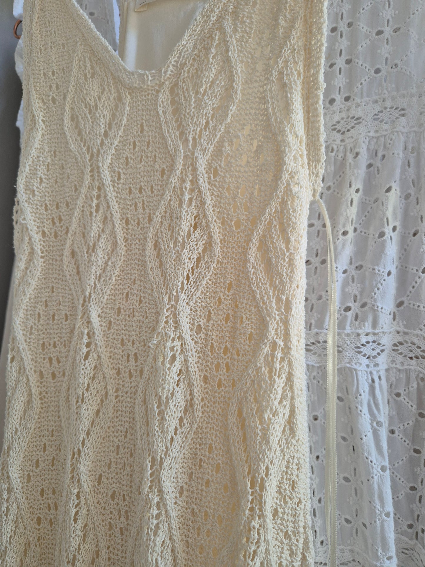 Pull & bear crochet dress UK S