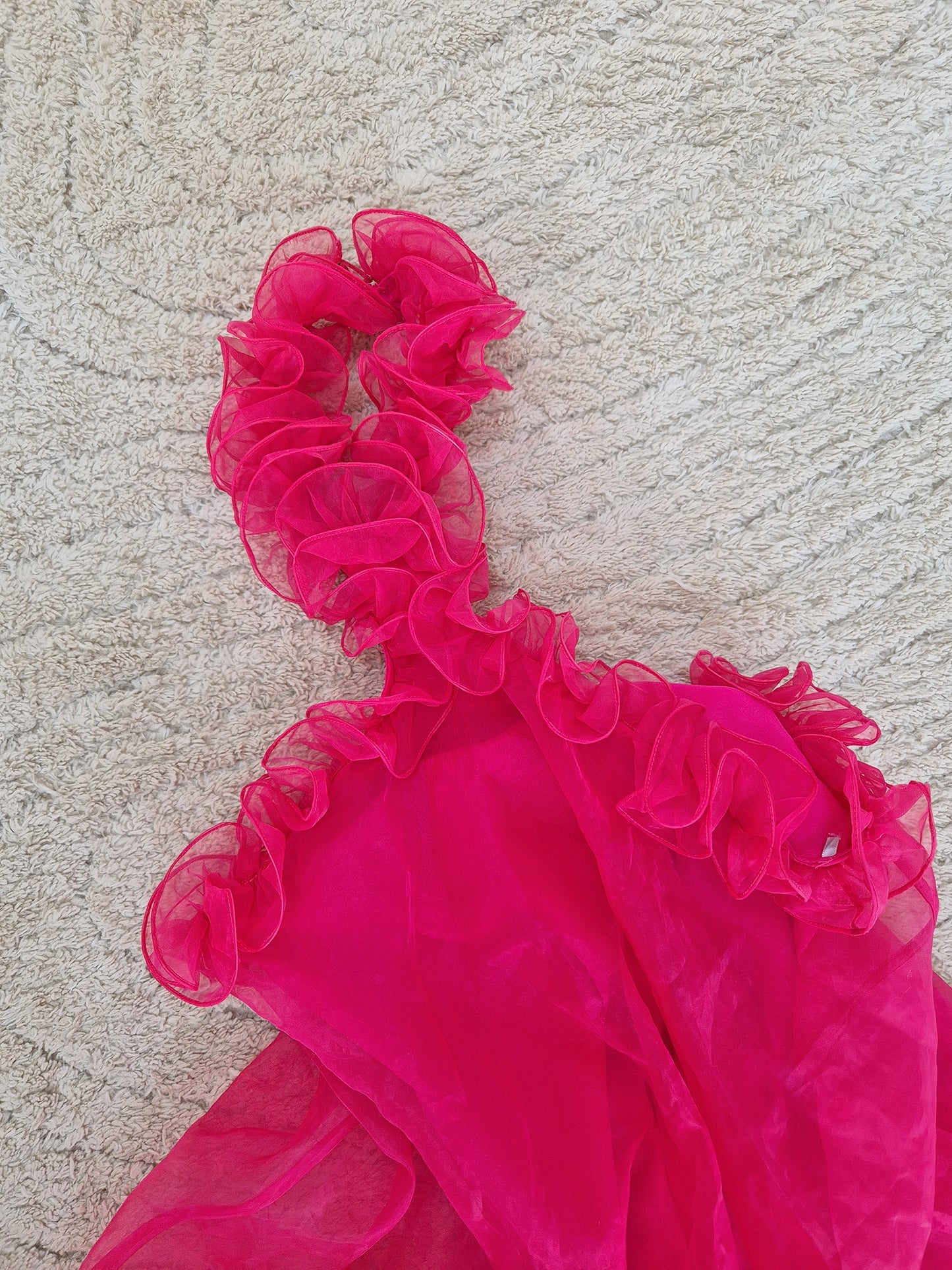Lovers & friends babydoll organza dress hot pink UK M