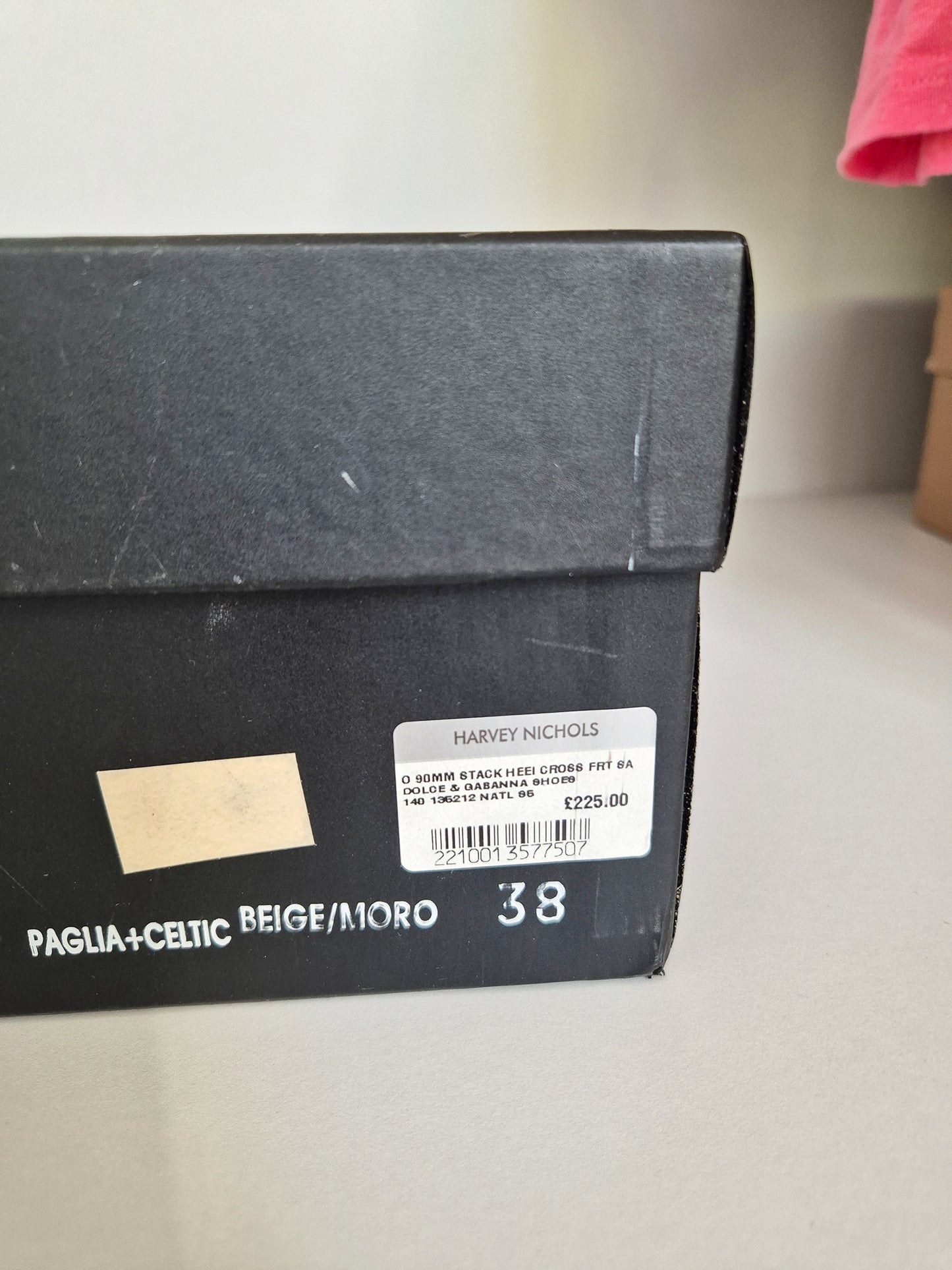 Dolce & Gabbana leather rattan heels UK 5