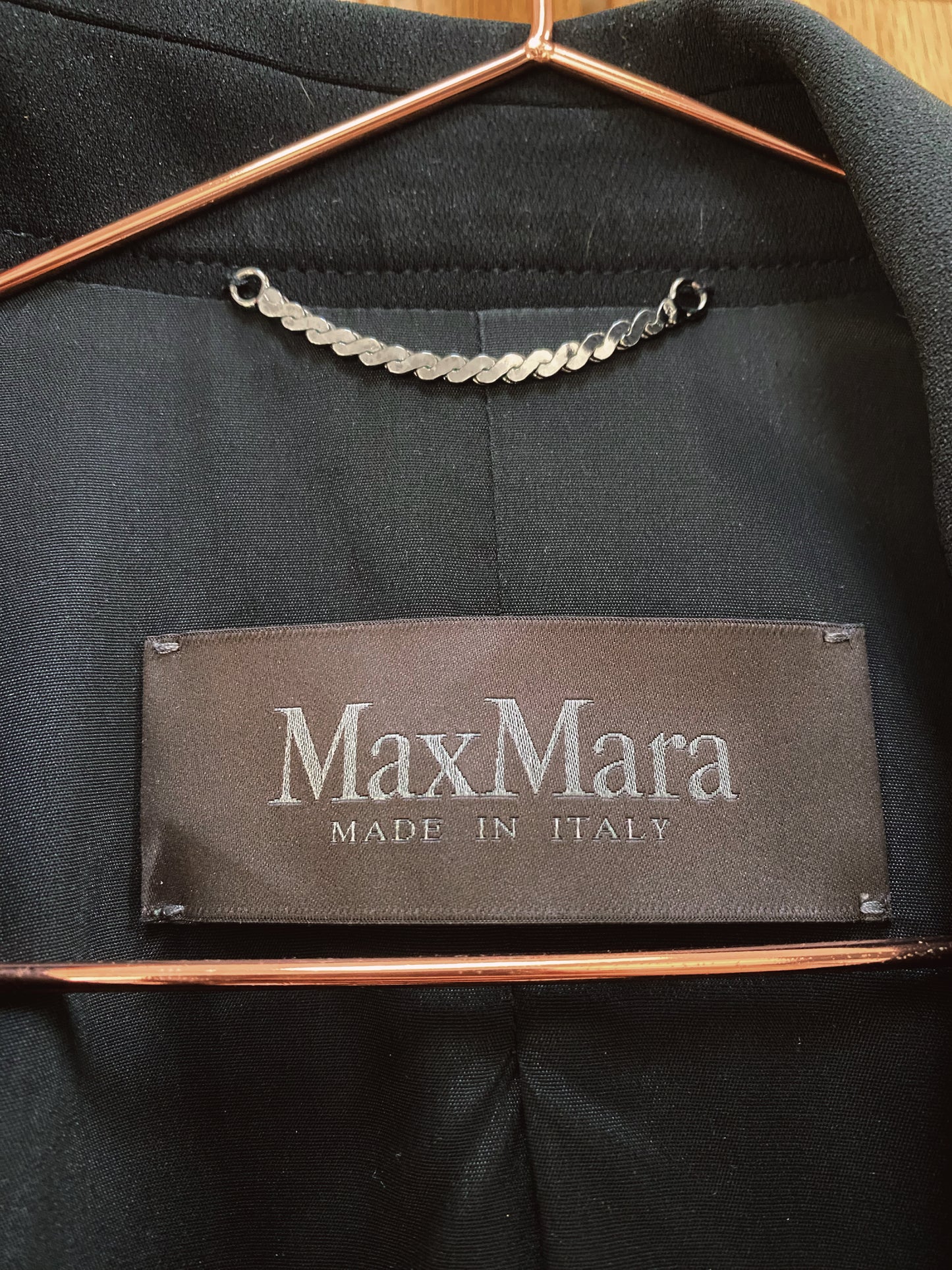 Max Mara tuxedo oversized blazer black UK 10