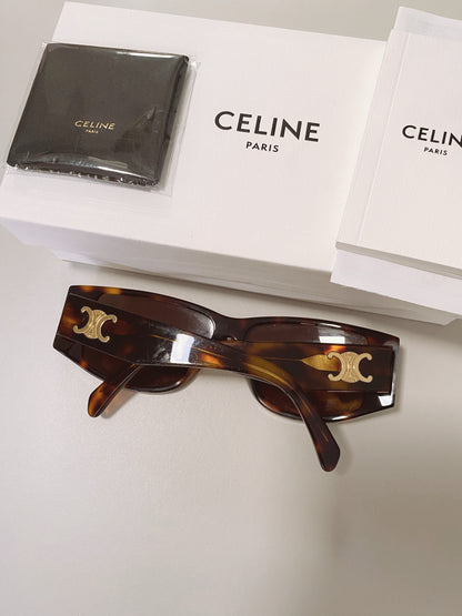 Celine Triomphe Blond tortoise shell sunglasses