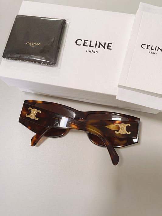 Celine Triomphe Blond tortoise shell sunglasses