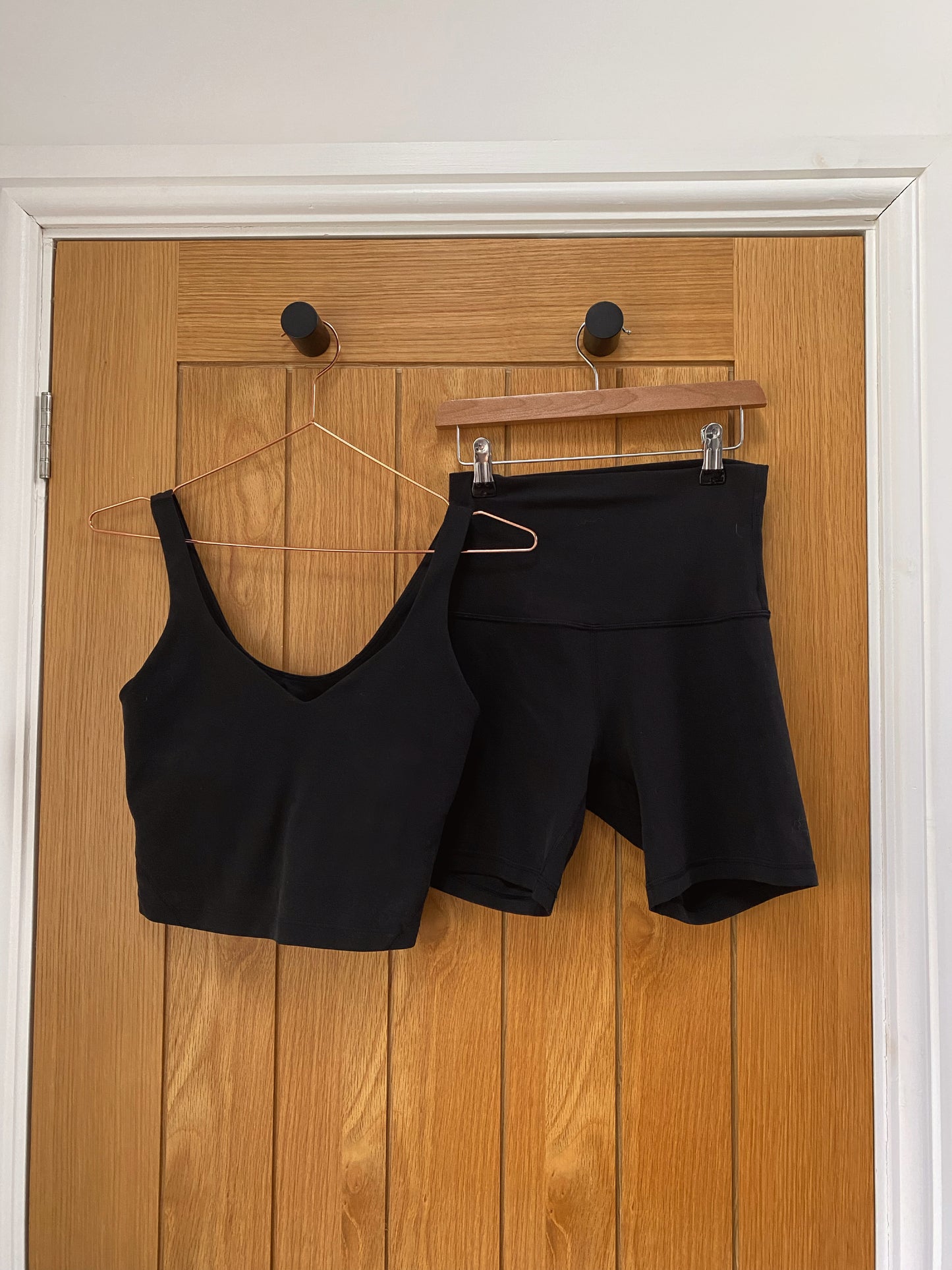 Lululemon align high rise shorts and cami set black US 4