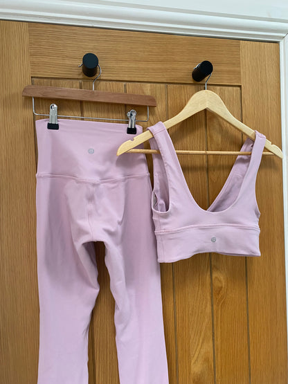 Lululemon align leggings and sports bra set peony UK XS