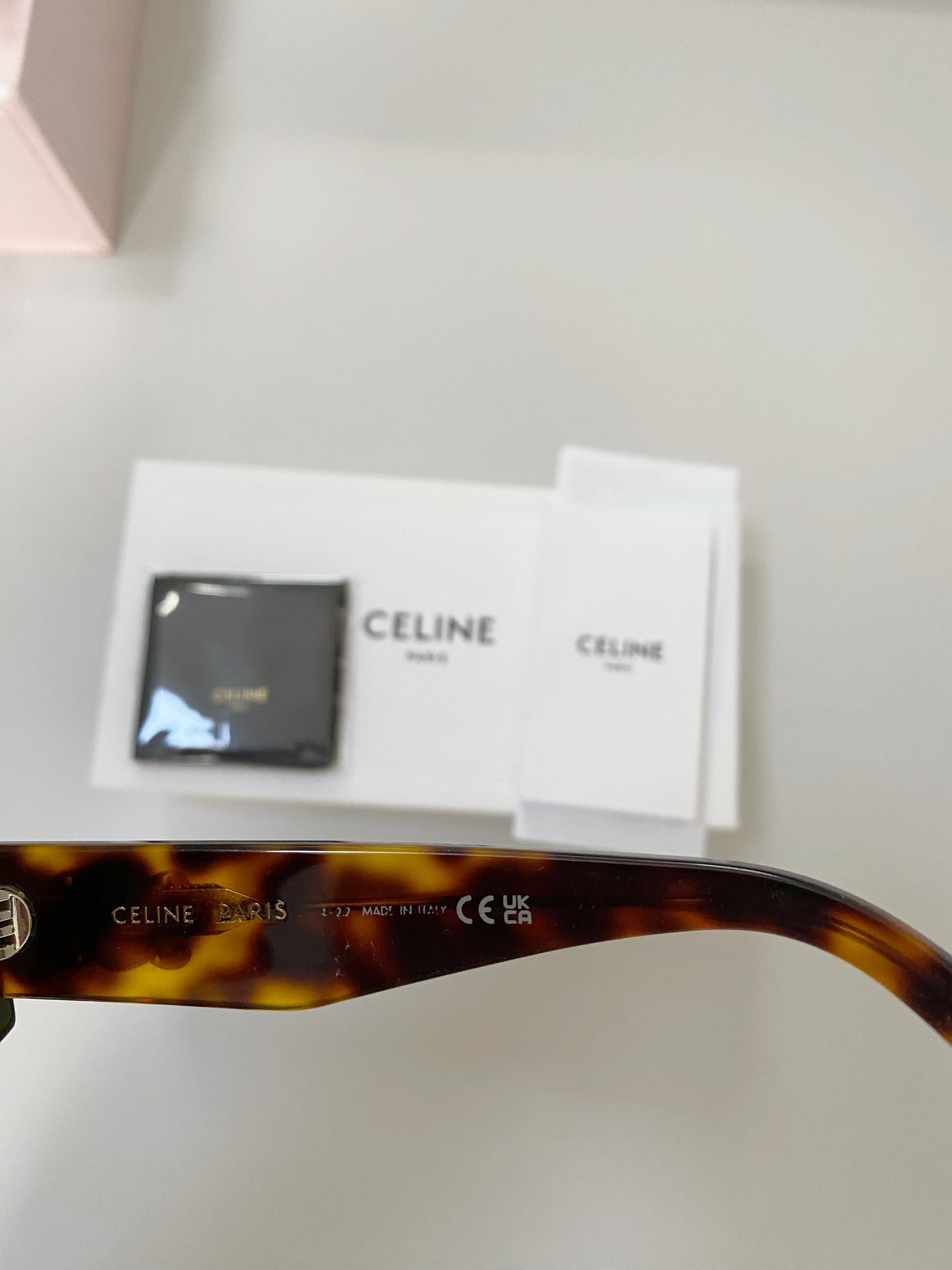 Celine Triomphe Blond tortoise shell sunglasses