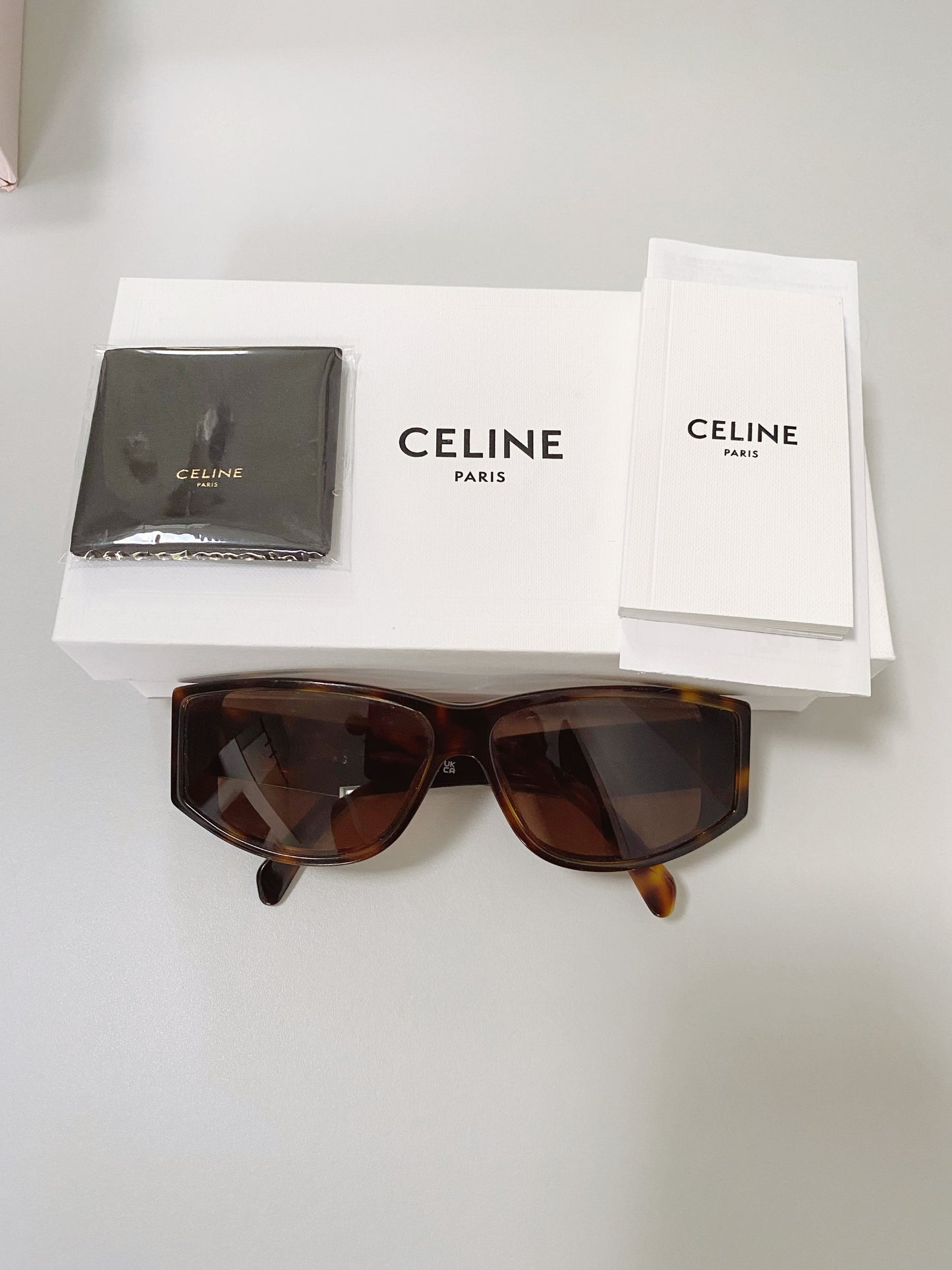 Celine Triomphe Blond tortoise shell sunglasses