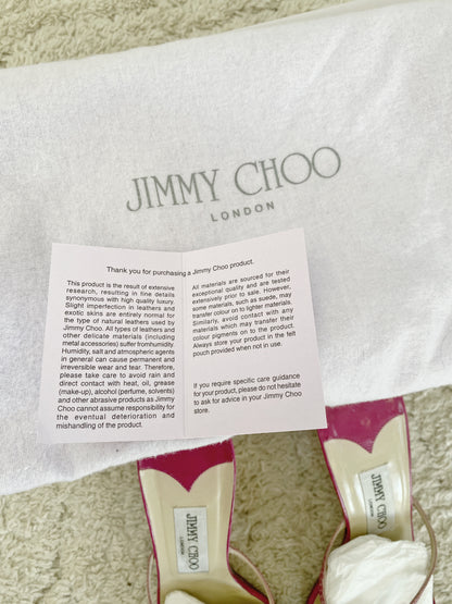 Jimmy choo hot pink kitten heels UK 4