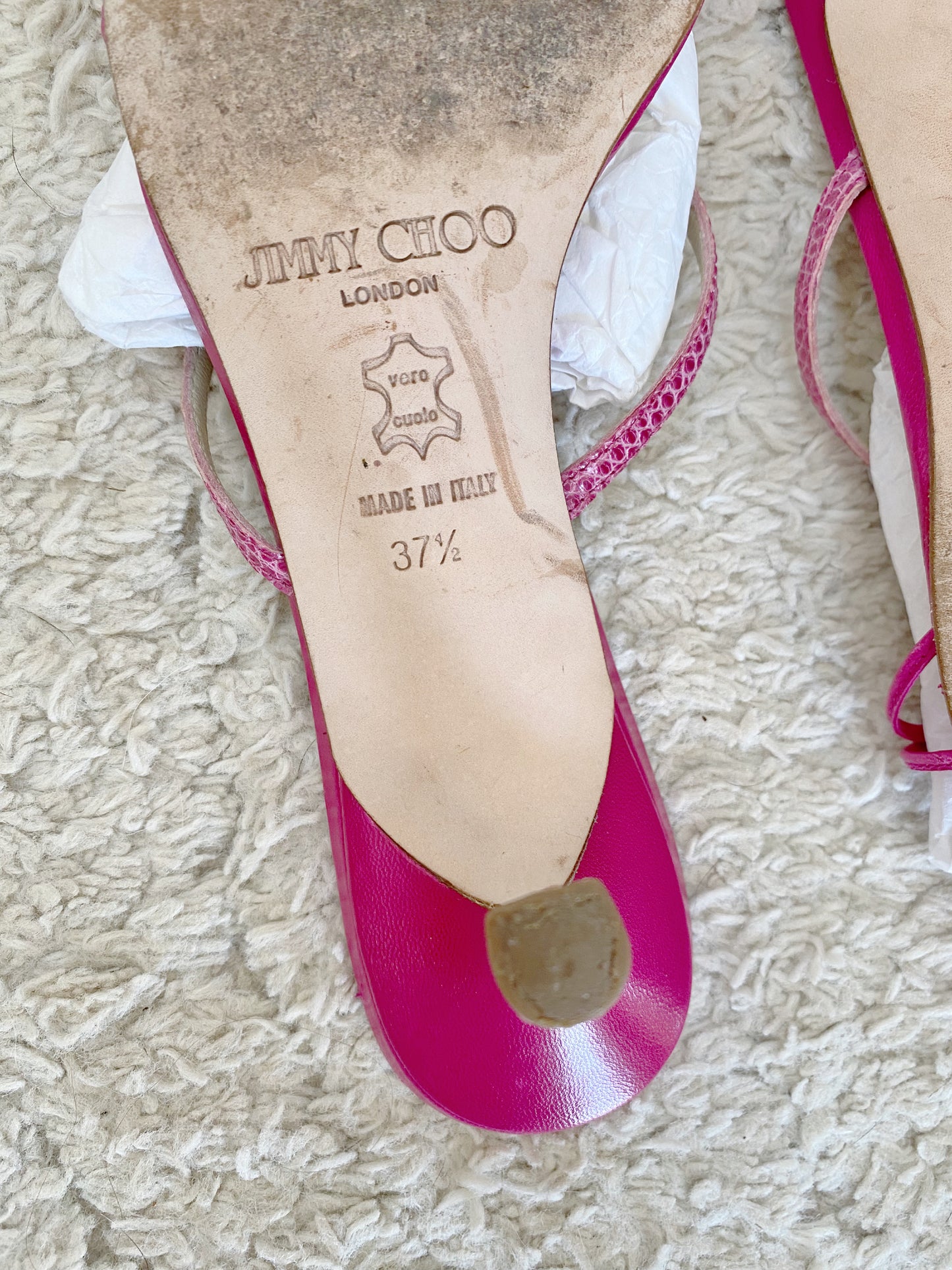 Jimmy choo hot pink kitten heels UK 4