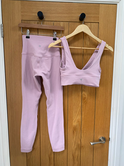 Lululemon align leggings and sports bra set peony UK XS