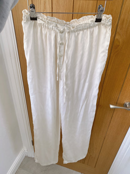 Zara 100% silk trousers UK 8