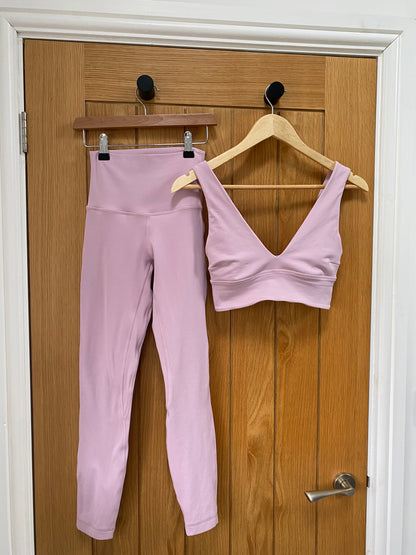 Lululemon align leggings and sports bra set peony UK XS