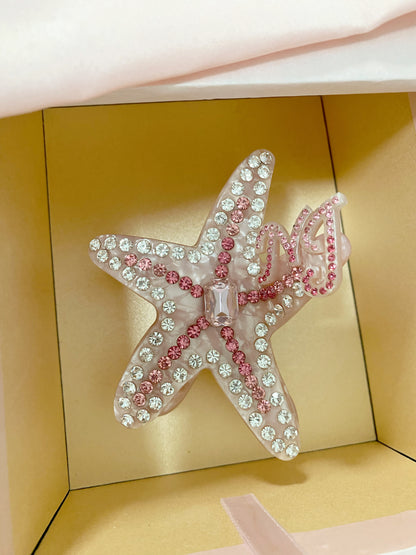 Nana Jacqueline hair clip pink crystal