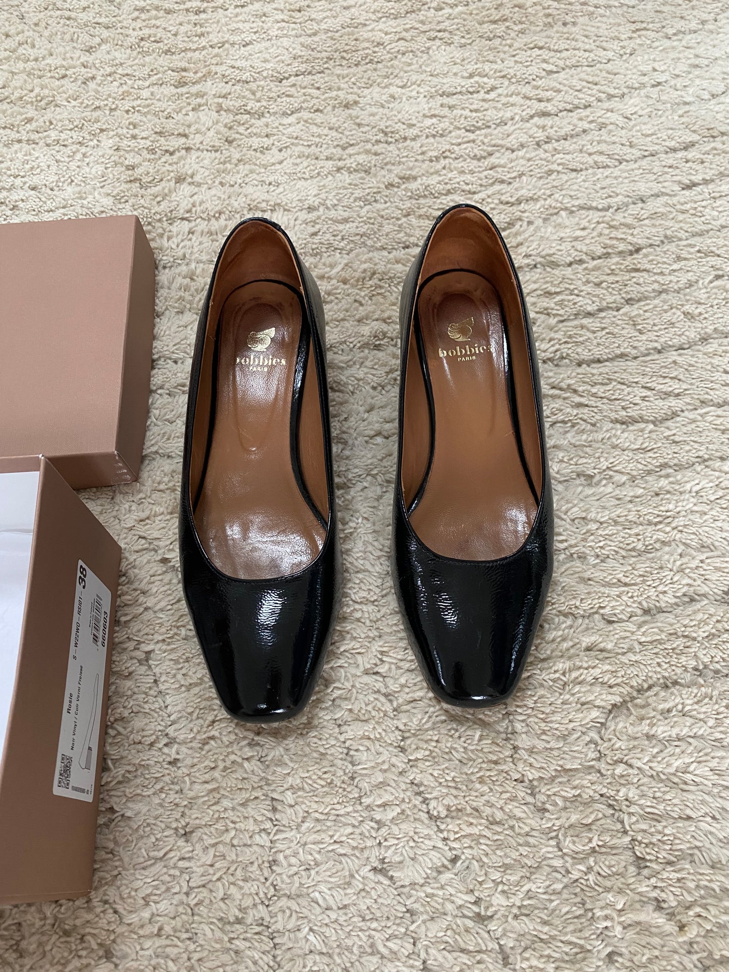 Bobbies Paris Patent Leather Court Shoes UK 4.5