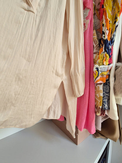 Zara silky long blouse / dress UK 8