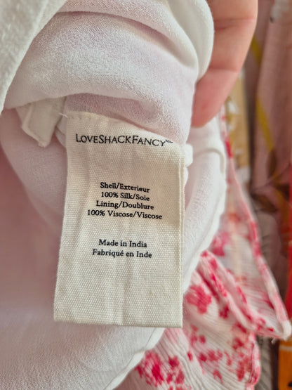 Loveshackfancy 100% silk rara skirt rrp £231