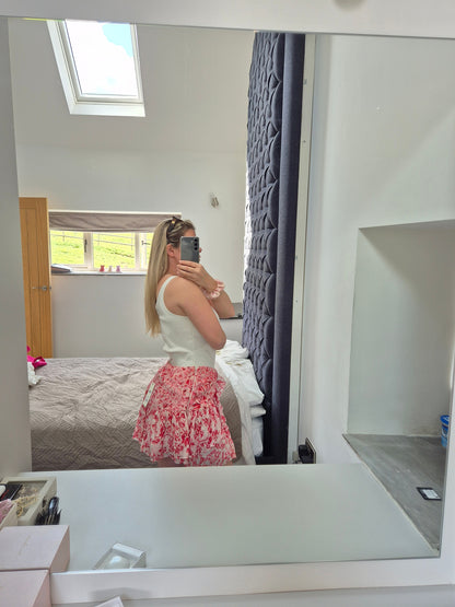 Loveshackfancy 100% silk rara skirt rrp £231