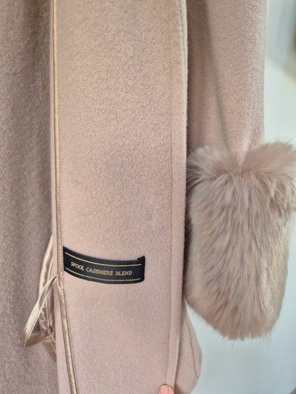 Jacques vert luxury cashmere and faux fur cape