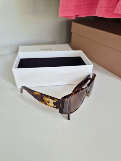Celine Triomphe Blond tortoise shell sunglasses