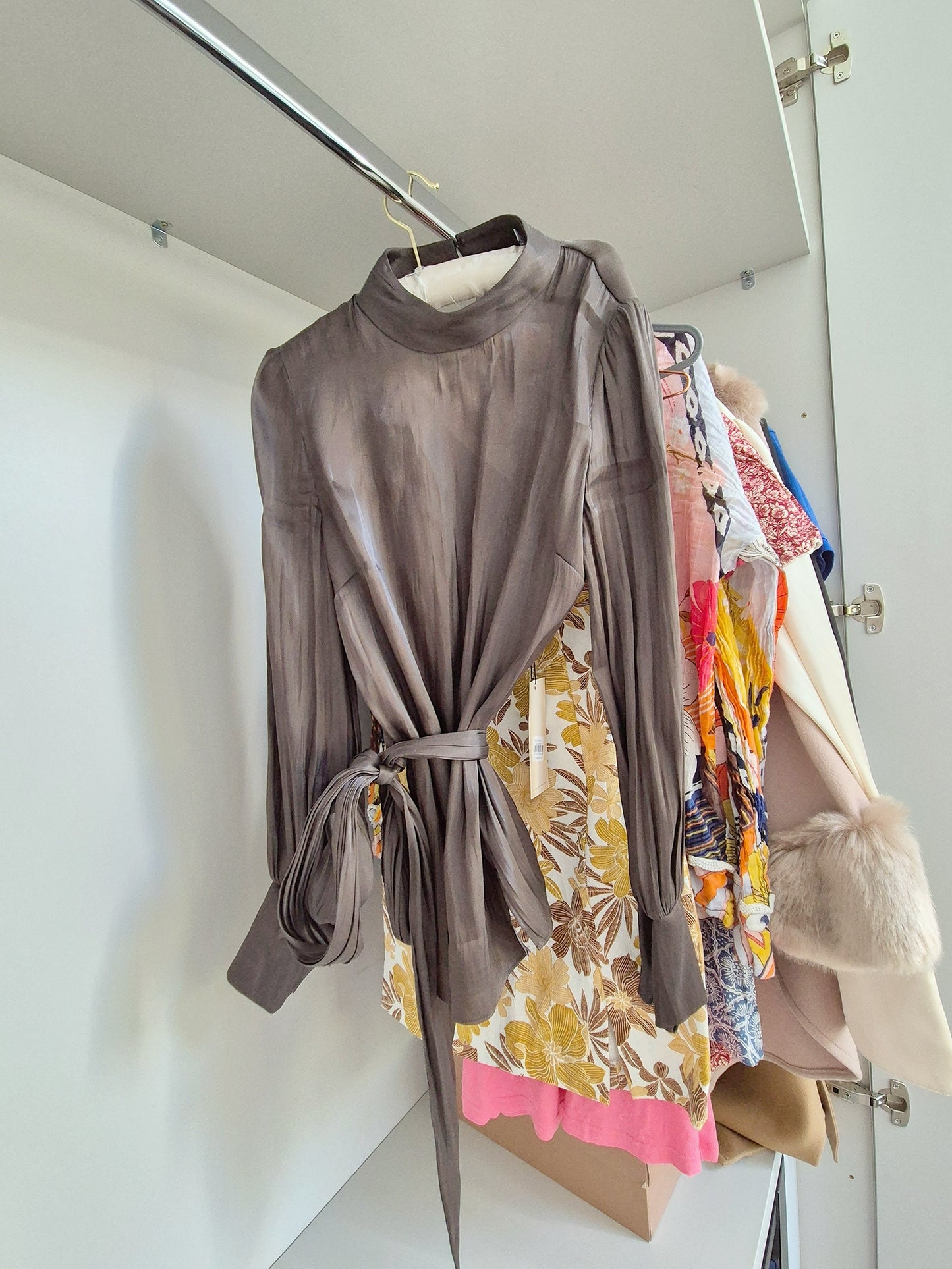 Coast satin blouse Taupe UK 6