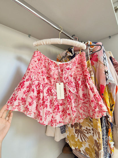 Loveshackfancy 100% silk rara skirt rrp £231