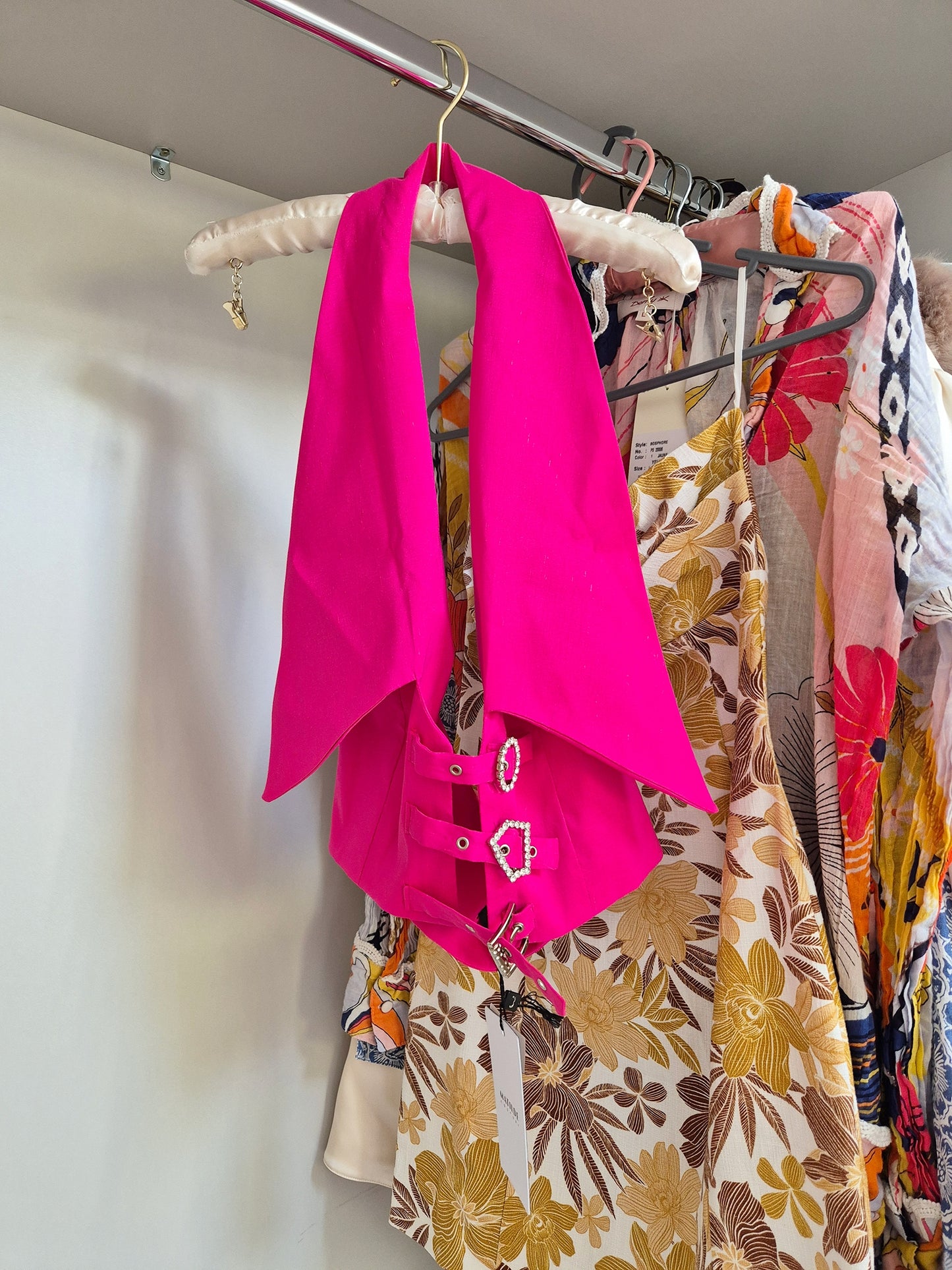 Matilde couture crystal cowboy halter neck UK 8 Rrp £150