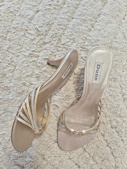 Dune gold kitten heels EU 38