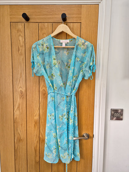 Oscar de la renta beach dress turqoise UK S/M