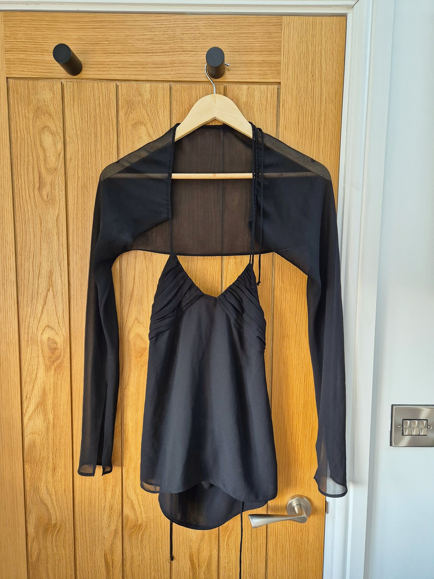 Zara black blouse UK XS