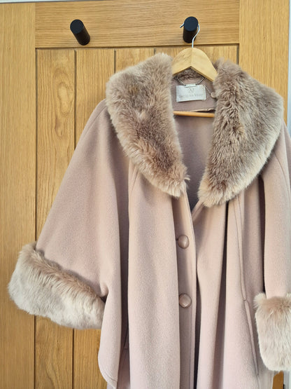 Jacques vert luxury cashmere and faux fur cape