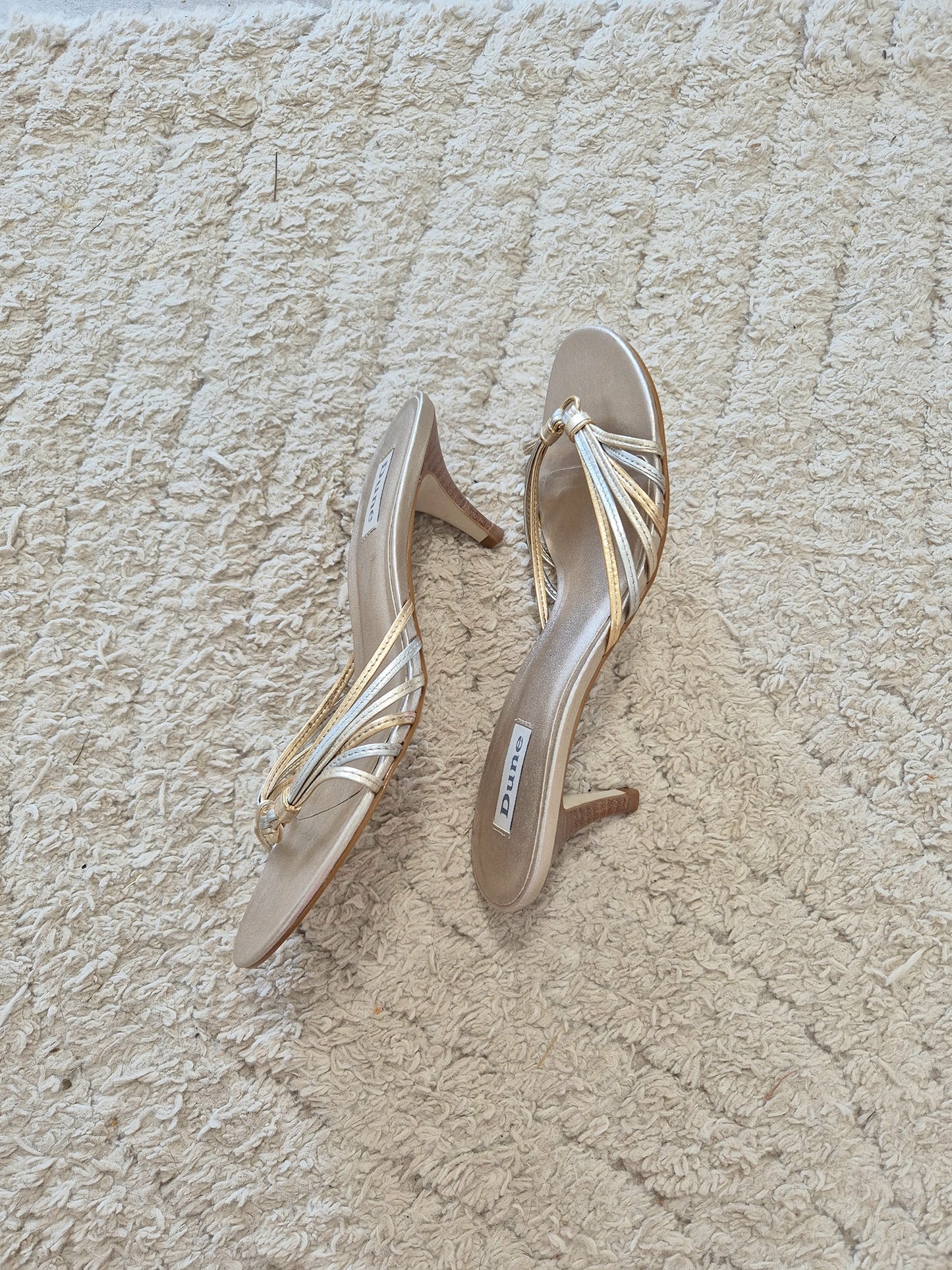 Dune gold kitten heels EU 38