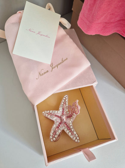 Nana Jacqueline hair clip pink crystal