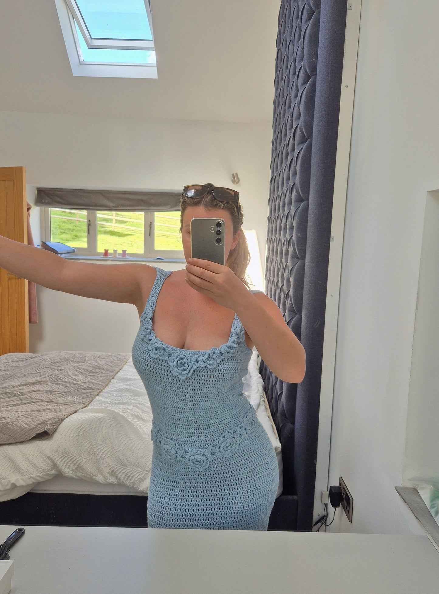 Meshki crochet dress UK M
