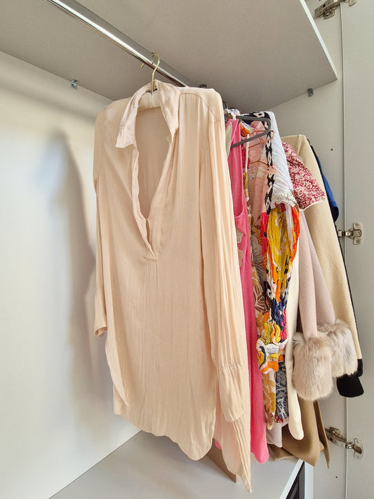 Zara silky long blouse / dress UK 8