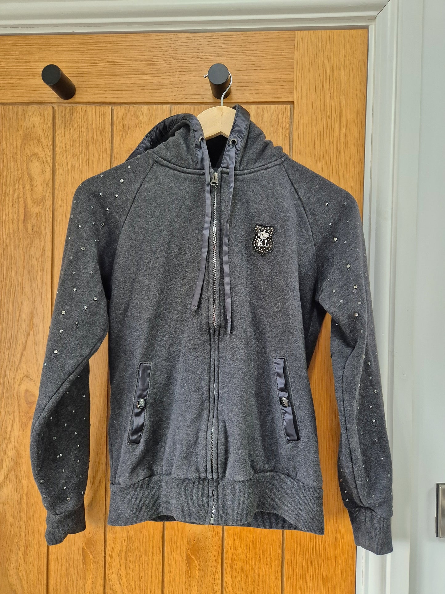 Kingsland Equestrian crystal hoodie grey UK 8