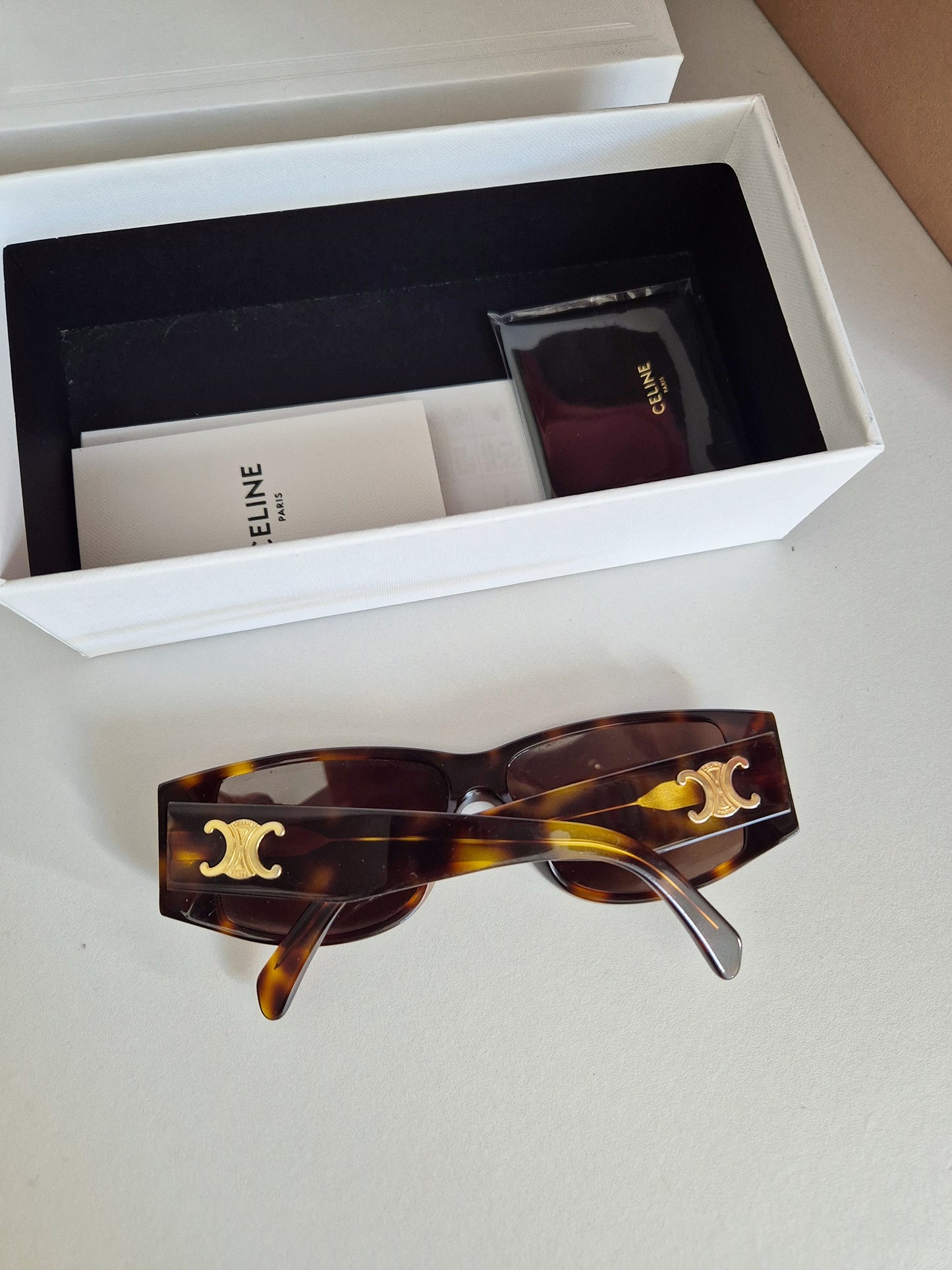 Celine Triomphe Blond tortoise shell sunglasses
