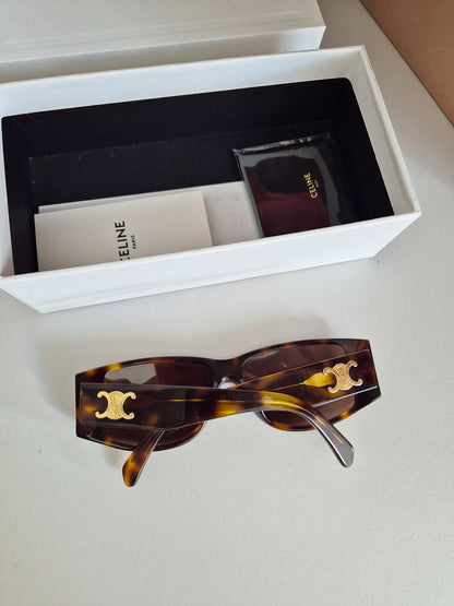 Celine Triomphe Blond tortoise shell sunglasses