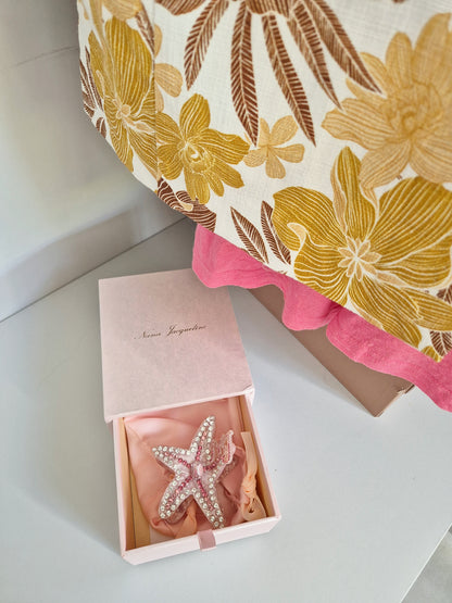 Nana Jacqueline hair clip pink crystal