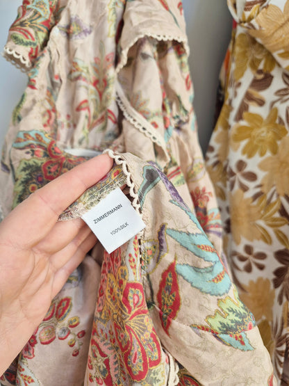 Zimmermann 100% silk mini dress UK S