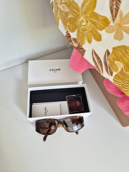 Celine Triomphe Blond tortoise shell sunglasses