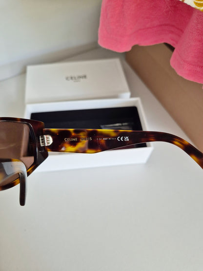 Celine Triomphe Blond tortoise shell sunglasses