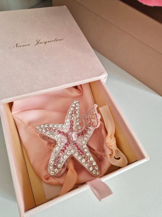 Nana Jacqueline hair clip pink crystal