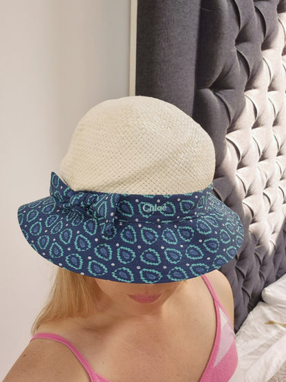 Chloe ladies rattan beach bucket hat