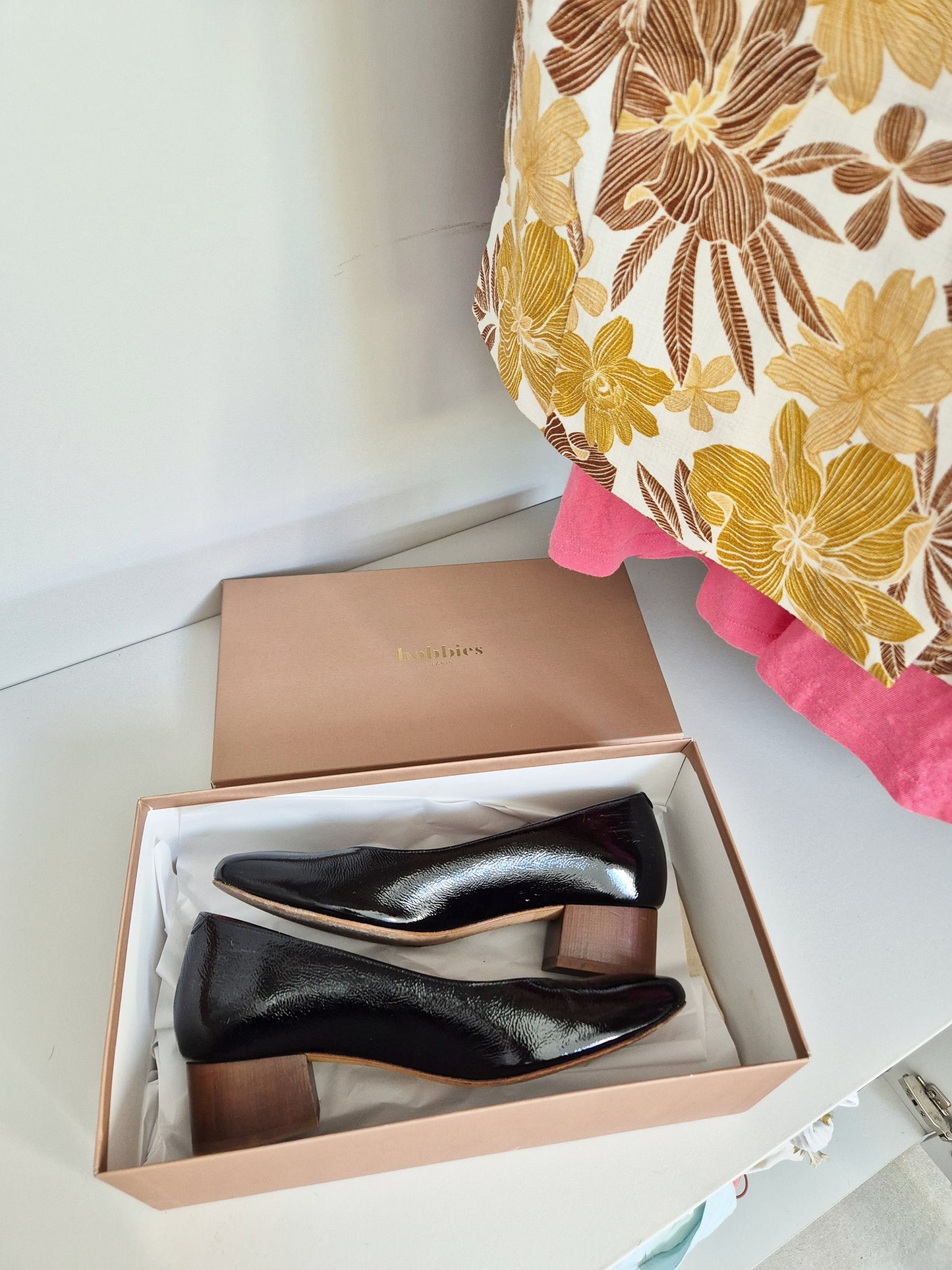 Bobbies Paris Patent Leather Court Shoes UK 4.5