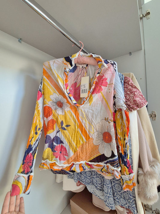 Rene Derhy Cote D'azur 100% organic cotton blouse