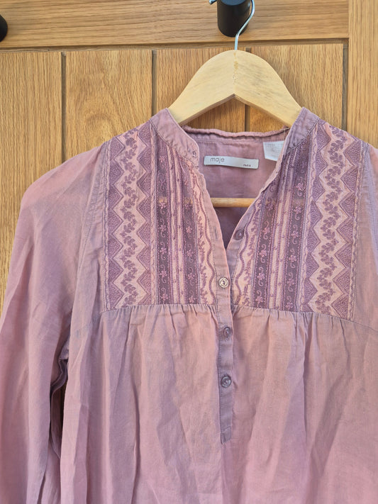 Maje Paris 100% cotton blouse UK 8