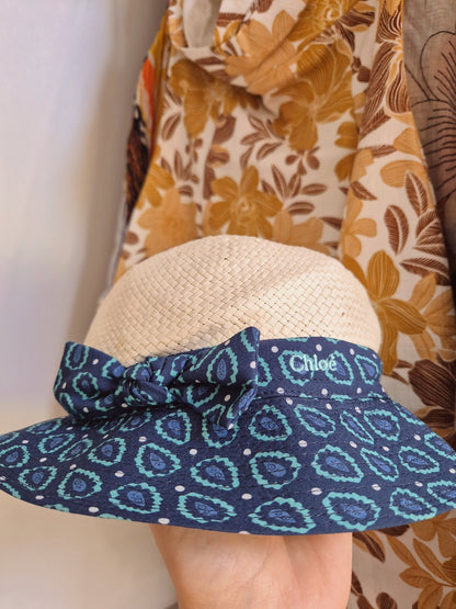 Chloe ladies rattan beach bucket hat