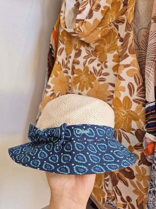 Chloe ladies rattan beach bucket hat