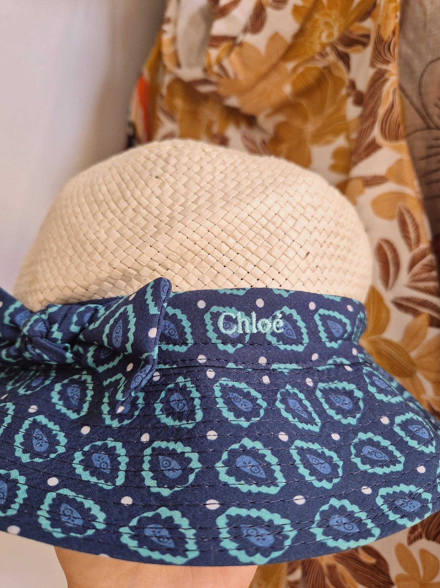 Chloe ladies rattan beach bucket hat