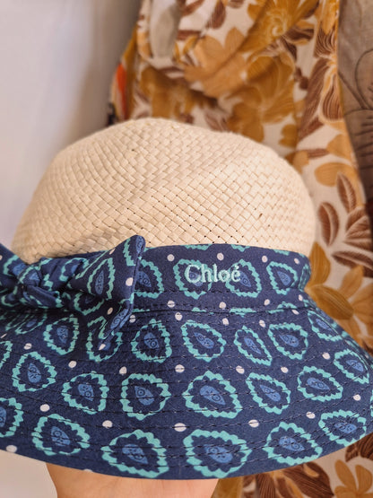 Chloe ladies rattan beach bucket hat