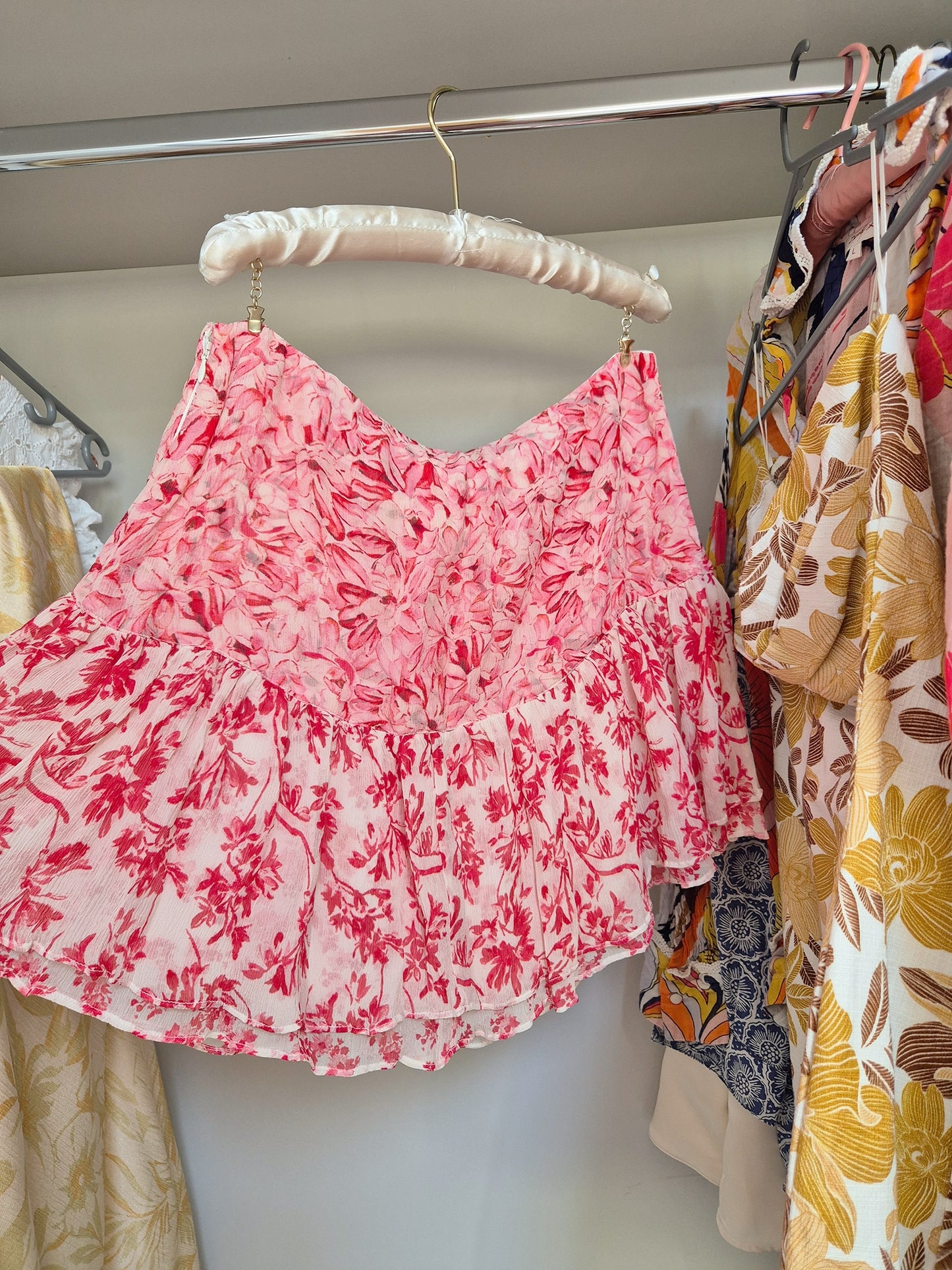 Loveshackfancy 100% silk rara skirt rrp £231